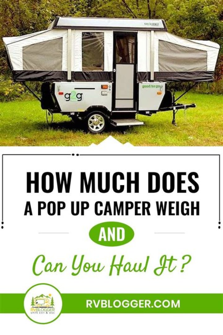 How much weight does a pop out camper trailer add?